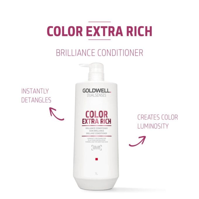 Goldwell Dualsenses Color Extra Rich Brilliance Shampoo 1000ml Halo Hair & Skin - bestkoreanskincare.com.au