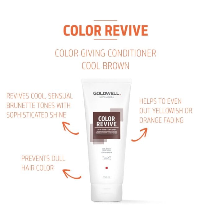 Goldwell Dualsenses Color Revive Conditioner - Cool Brown 200ml Halo Hair & Skin - bestkoreanskincare.com.au