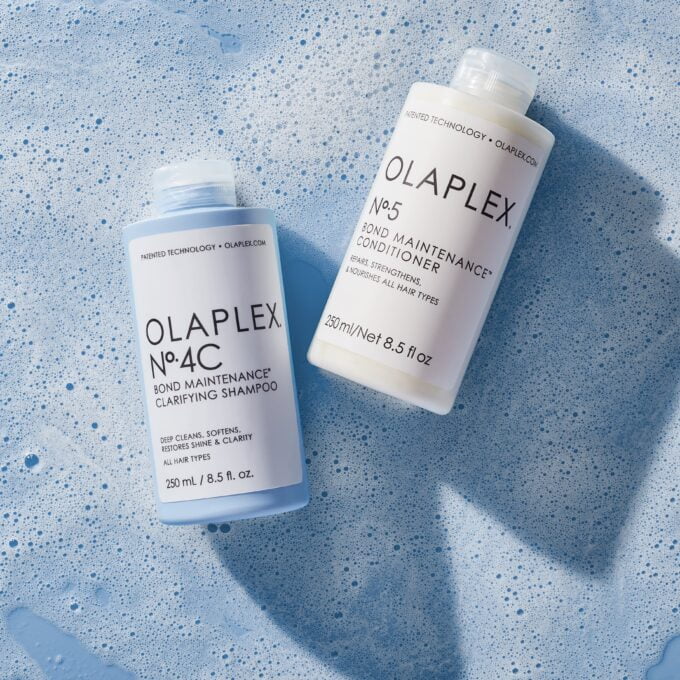 Olaplex No.4C Bond Maintenance Clarifying Shampoo 250ml and No.5 Conditioner 250ml Bundle Halo Hair & Skin - bestkoreanskincare.com.au