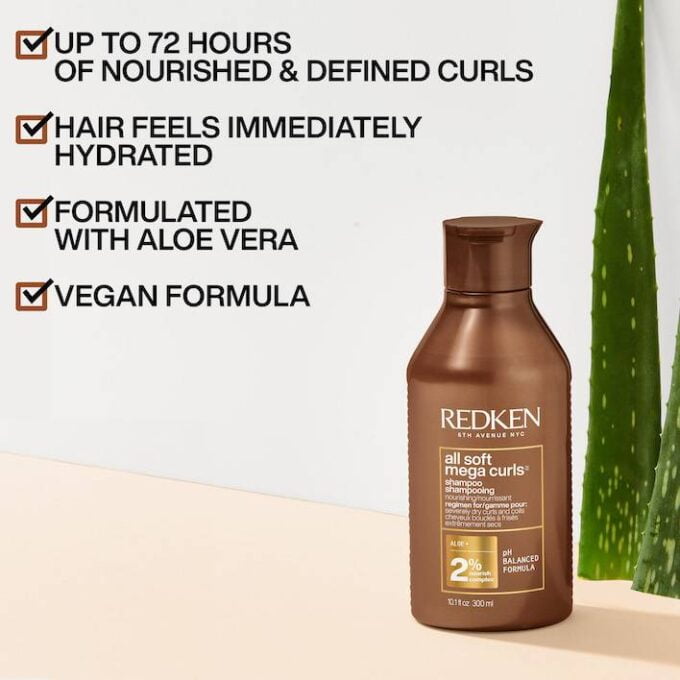 Redken All Soft Mega Curls Shampoo 300ml Halo Hair & Skin - bestkoreanskincare.com.au