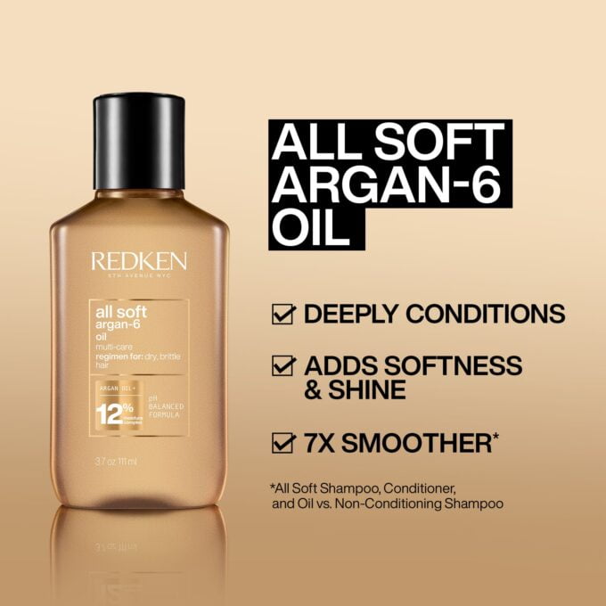Redken All Soft Argan Oil 111ml Halo Hair & Skin - bestkoreanskincare.com.au