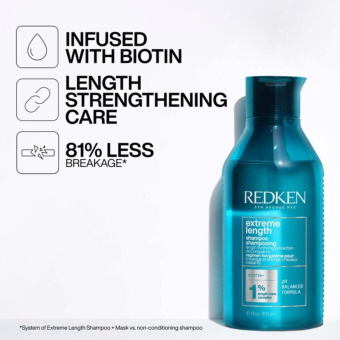 Redken Extreme Length Shampoo 500ml Halo Hair & Skin - bestkoreanskincare.com.au