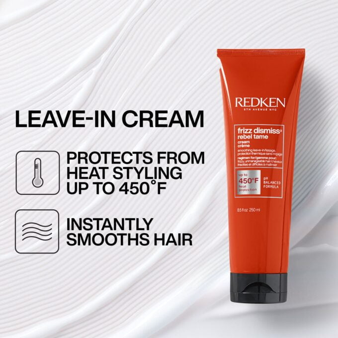 Redken Frizz Dismiss Rebel Tame Heat Protecting Cream 250ml Halo Hair & Skin - bestkoreanskincare.com.au